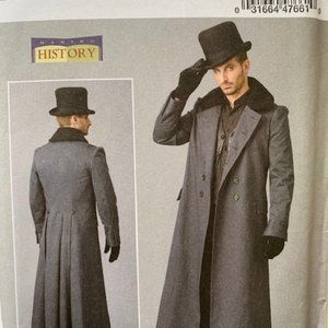 Butterick Men's Costume Long Double Breasted Coat